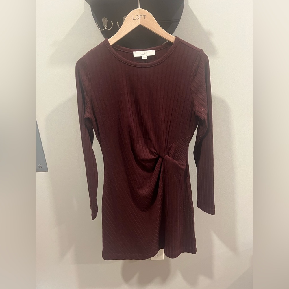 LOFT Ribbed Mini Dress - Picture 2 of 4